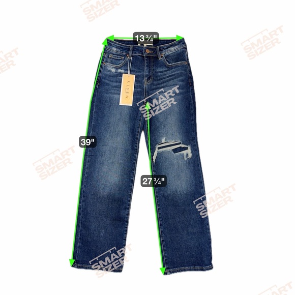 Risen Women's Deep Indigo Jeans Boot Cut New with Tags - Picture 5 of 13